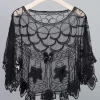 Best Dance Great Gatsby Black Sequin Shawl Cape
