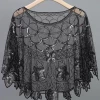 Best Dance Great Gatsby Black And Silver Shawl Cape Outerwear 2 Best Dance Great Gatsby Black And Silver Shawl Cape Outerwear