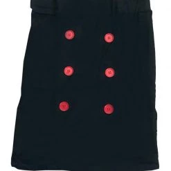 Hurly-Burly (D) Black Pin-up Pencil Skirt Skirts