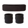 Gold Star 80's Black Sweatband Set 80's - 90's Workout & Hiphop