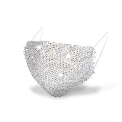 DHGate Silver Rhinestone Face Mask Face Masks