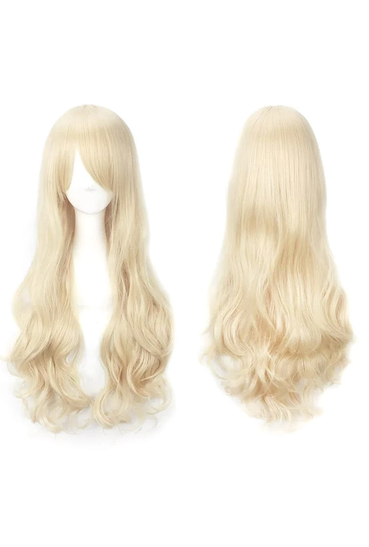 Annecart Pale Blonde Long Curly Cosplay Wig 3 Annecart Pale Blonde Long Curly Cosplay Wig