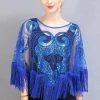 Best Dance Fancy Flapper Blue Shawl Cape