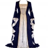 AnneCart Dark Blue And Gold Velvet Medieval Dress