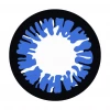 Party Lens ﻿#15 Blue And Black Thick Black Rim Contact Lenses