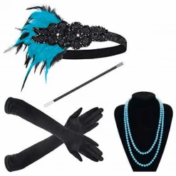Craft 1920's Great Gatsby Blue 1920s Gatsby Flapper Set