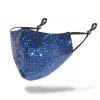 Hurly-Burly Sequin Blue Face Mask Face Masks