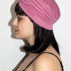 Jacky Wang Blush Pink Turban Hair Accessories