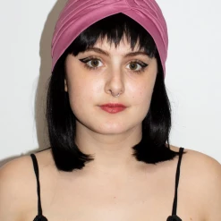 Jacky Wang Blush Pink Turban Hair Accessories