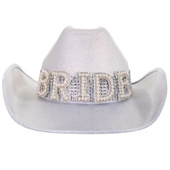 Trademart Shimmer Silver Bride Cowboy Hat Cowboy & Western