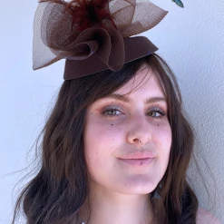 Hurly-Burly Steampunk Style Fascinator Brown