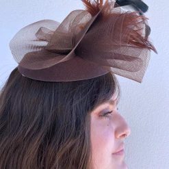 Hurly-Burly Steampunk Style Fascinator Brown