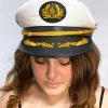 Trademart Captain Hat With Gold Leaf Embroidery Uniforms