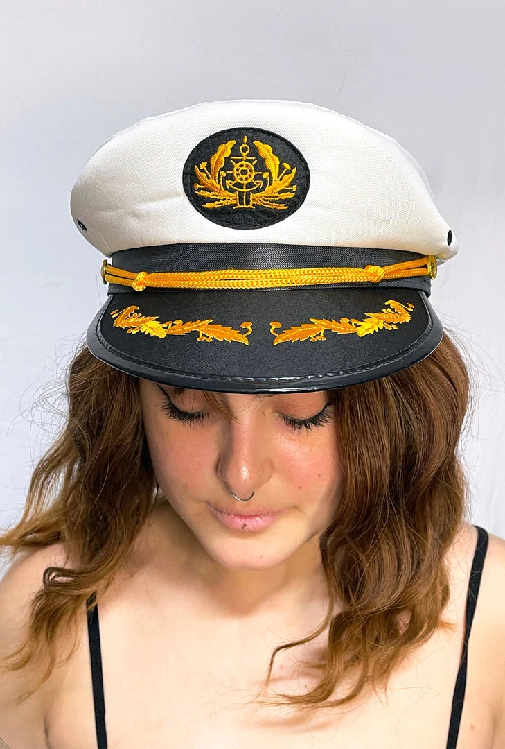 Trademart Captain Hat With Gold Leaf Embroidery Uniforms 3 Trademart Captain Hat With Gold Leaf Embroidery Uniforms