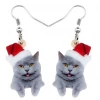 Weveni Jewellery Christmas Kitty Earrings