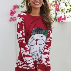 Hurly-Burly Outerwear Santa In The Snow Knitted Ugly Christmas Sweater
