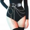 AnneCart Chunky Black Ring And Chain Belt Belts & Harnesses