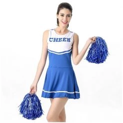 Malltop Blue Cheerleader Costume Back To School