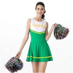 Malltop Back To School Green Cheerleader Costume