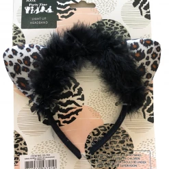 Trademart Adults Light Up Cheetah Ears Headband