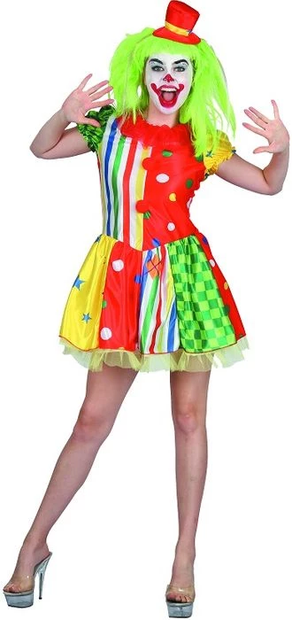 Interalia Funny Costumes Ladies Colourful Clown Costume 3 Interalia Funny Costumes Ladies Colourful Clown Costume