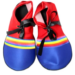 Gold Star Funny Costumes Large Striped Clown Shoes