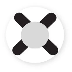 Sunny Lens Party Lens #49 Black And White Cross Contact Lenses