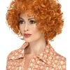 Smiffys Ginger Curly Afro 60's - 70's Disco & Hippie 1 Smiffys Ginger Curly Afro 60's - 70's Disco & Hippie