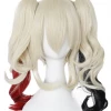 Jocelyn Luo Blonde Red And Black Harley Quinn Wig Halloween