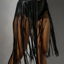 Global Lover Festival Black Fringe Belt