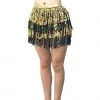 Best Dance Festival Wear Gold And Black Sequin Wrap Around Skirt