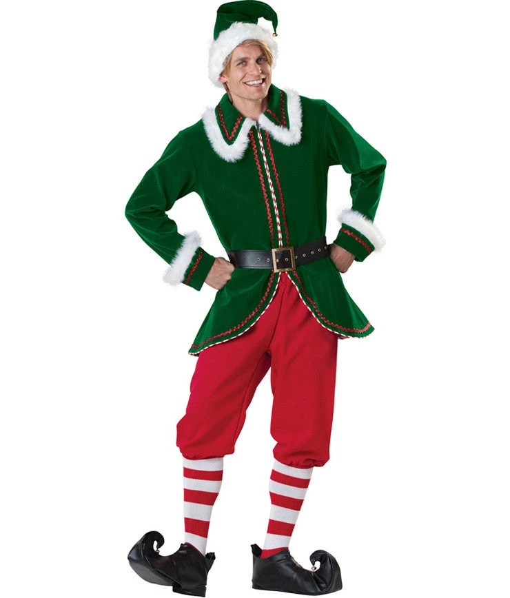 Malltop Deluxe Elf Mens Costume 3 Malltop Deluxe Elf Mens Costume