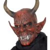 Hurly-Burly Adults Red Latex Devil Mask