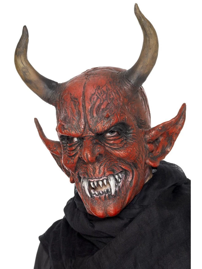 Hurly-Burly Adults Red Latex Devil Mask 3 Hurly-Burly Adults Red Latex Devil Mask