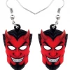 Weveni Red Devil Dangle Earrings