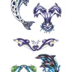 DCMA Collection Dolphins Temporary Tattoos