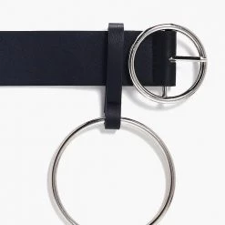 Jacky Wang Black Belt With Ring