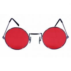 Carnival Hippy Circle Red & Black Glasses