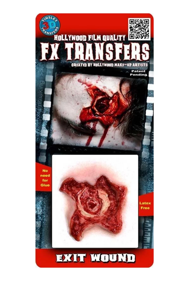 Tinsley Special FX Makeup Exit Wound Special FX Temporary Tattoo 3 Tinsley Special FX Makeup Exit Wound Special FX Temporary Tattoo