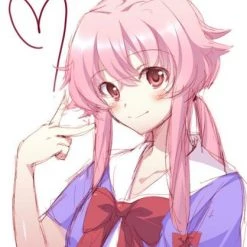 Jocelyn Luo Pink Long Yuno Gasai Anime Wig Anime & Video Games