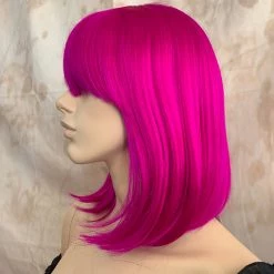 Bell's Wigs Deluxe Magenta Bob Wig