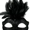 TomFoolery Masks & Eyemasks Black Glittery Eye Mask With Feathers 2 TomFoolery Masks & Eyemasks Black Glittery Eye Mask With Feathers