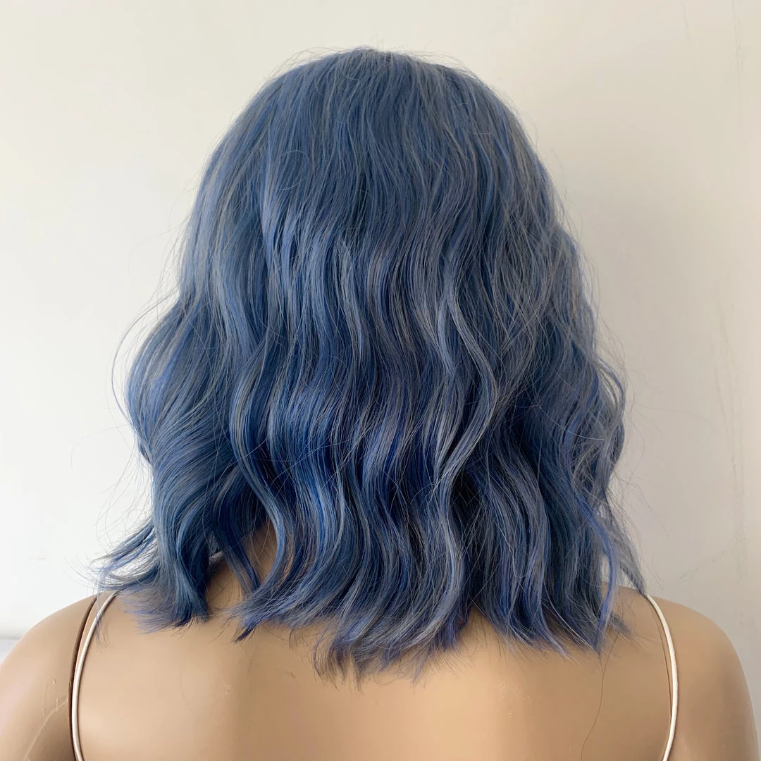 Cherry Guo Deluxe Shoulder Length Loose Wave Dusty Blue Wig Wigs 6 Cherry Guo Deluxe Shoulder Length Loose Wave Dusty Blue Wig Wigs