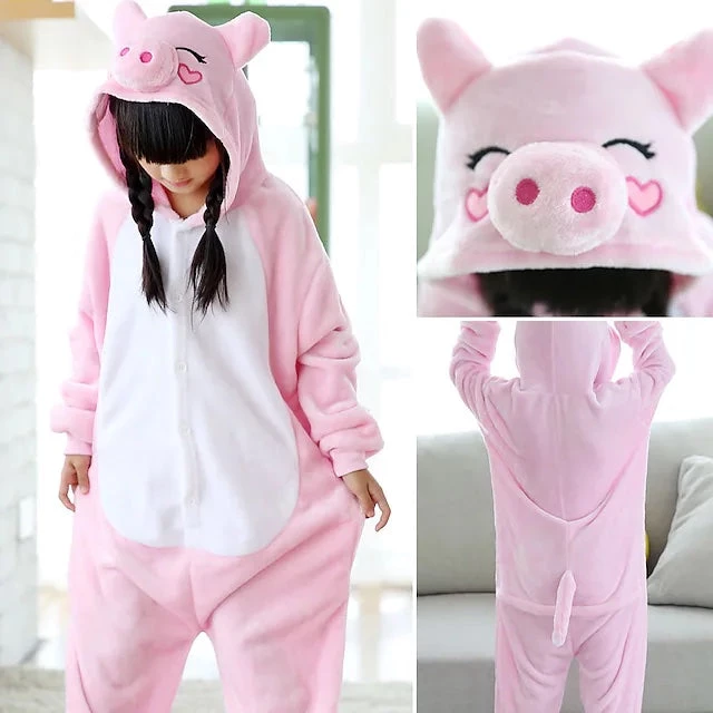Hurly-Burly Kid's Pink Pig Onesie 4 Hurly-Burly Kid's Pink Pig Onesie
