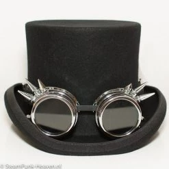 Malltop Silver Steampunk Goggles With Spikes
