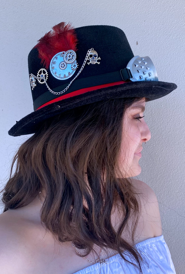 Craft Steampunk Red Skull Hat With Goggles (CCC) 4 Craft Steampunk Red Skull Hat With Goggles (CCC)