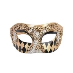 TomFoolery Metallic Harlequin Roman Anthony Mask