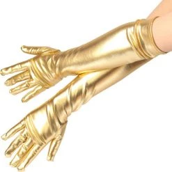 AnneCart 45cm Gold Metallic Gloves