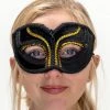 Interalia Black And Gold Embroidered Masquerade Mask Costume Accessories 2 Interalia Black And Gold Embroidered Masquerade Mask Costume Accessories