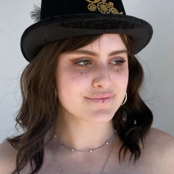 Craft Steampunk Cogs And Gold Bow Hat (AAA)